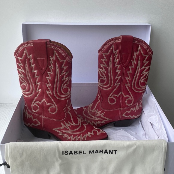 Brand new Isabel Marant red and white leather boots size 7 - Picture 6 of 9